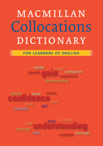 Macmillan Collocations Dictionary For Learners Of English Book