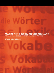 Mastering German Vocabulary Book