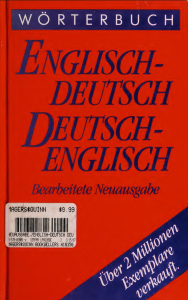Wörterbuch Englisch-Deutsch - Deutsch-Englisch