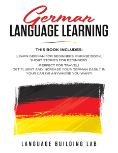 German Language Learning This Book includes Learn German For Beginner