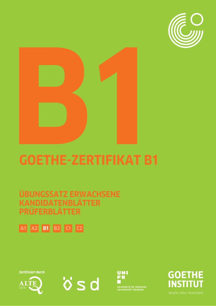 Goethe Zertifikat B1 Ubungssatz Erwachsene Kandidatenblatte ...