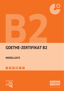 Goethe Zertifikat Pruefung B2 Modellsatz