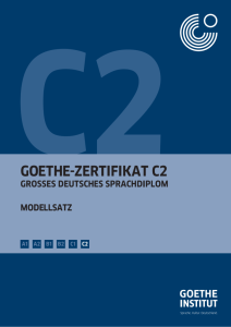 Goethe Zertifikat Pruefung C2 Grosses Deutsches Sprachdiplom Modellsatz