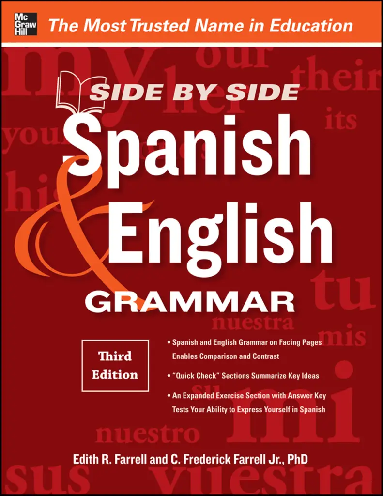 Side-By-Side Spanish and English Grammar Book