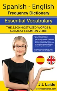 Spanish English Frequency Dictionary Book