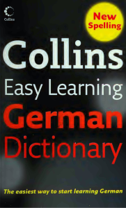 Collins Easy Learning German Dictionary Book