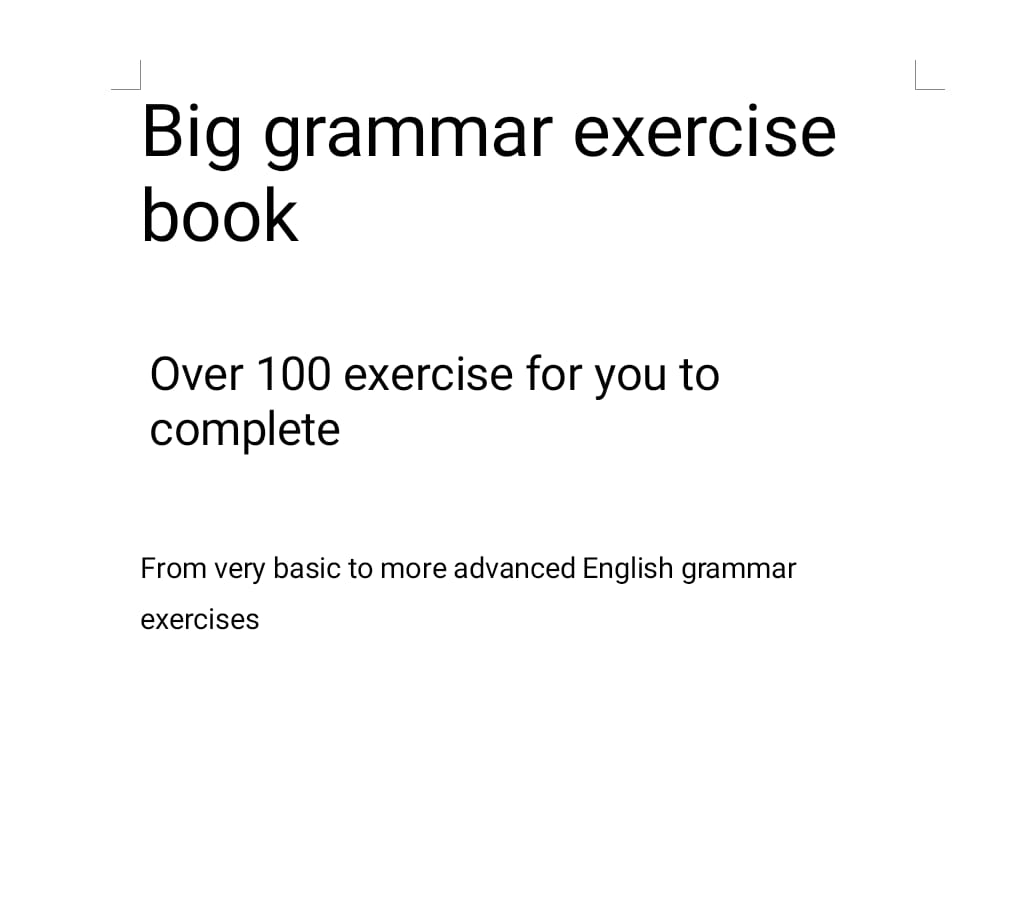 Big Grammar Exercise Book