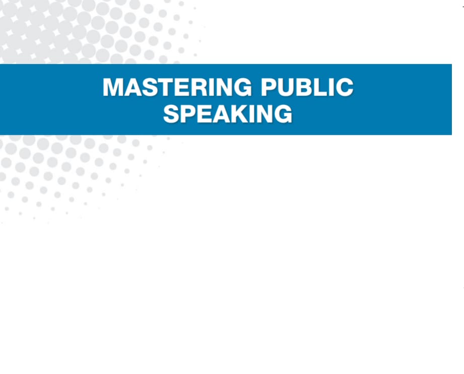 Mastering Public Speaking