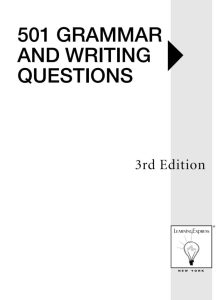 501 Grammar and Writing Questions 3rd Edition