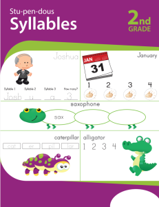 Syllables for 2nd Grade