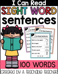 I Can Read Sight Word Sentence