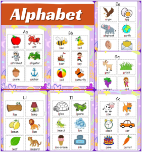 Alphabets with example