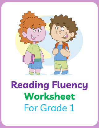 Reading Fluency Worksheet for Grade 1